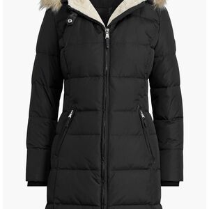 Ralph Lauren Quilted Faux Shearling Down & Feather Parka